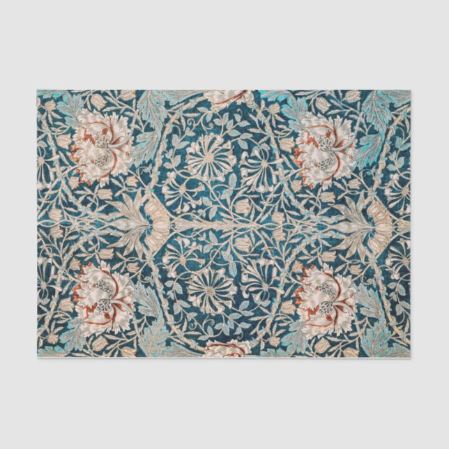 SEDA PAPEL DE SEDA: WILLIAM MORRIS: TULIPS (Anverso)