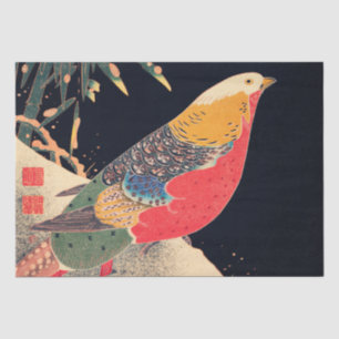 SEDA PAPEL DE SEDA: WOODBLOCK JAPONÉS: ITŌ JAKUCHU