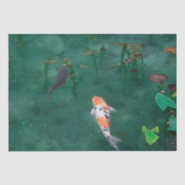 SEDA PAPEL DE SEDA: WOODBLOCK JAPONÉS: KOI