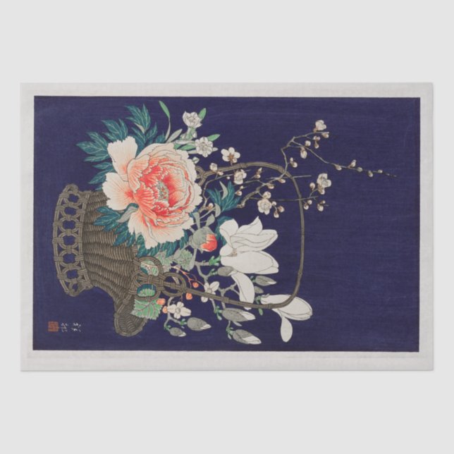 SEDA PAPEL DE SEDA: WOODBLOCK JAPONÉS: OHARA KOSON (Anverso)