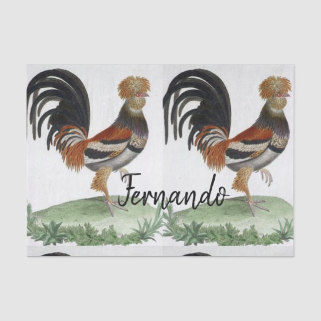 Seda Papel de tapete Ave Francesa (Anverso)