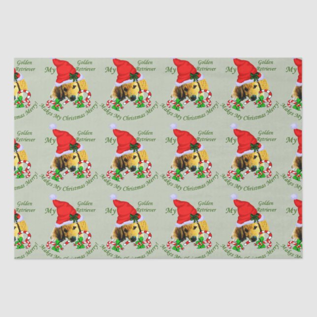 Seda Papel de tapete de cobre de Golden Retriever (Anverso)