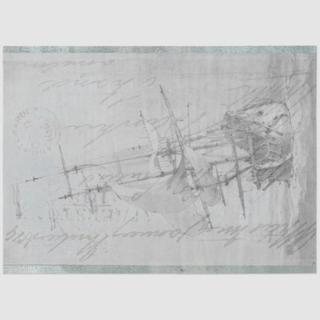 Seda Papel de tapete de deshielo del velero (Anverso)