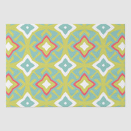 Seda Papel de té Aqua y Chartreuse Tiki