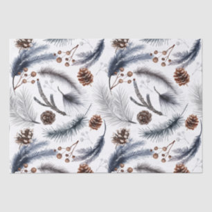 Seda Papel de té Boho de invierno rústico de Woodland