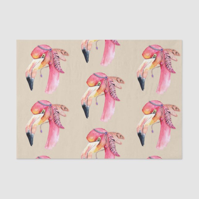 Seda Papel de té Boho Fiona Flamingo (Anverso)
