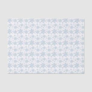Seda Papel de té con copo de nieve azul.