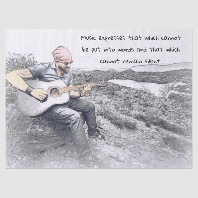 Seda Papel de té con regalo para músico (Anverso)