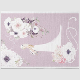 Seda Papel de té de Boda de novia floral