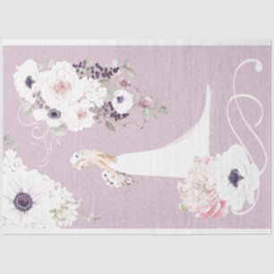 Seda Papel de té de Boda de novia floral