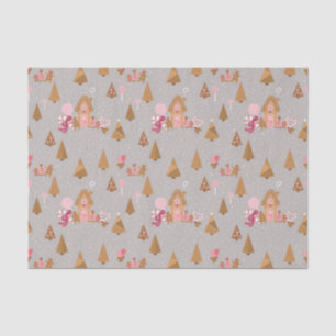 Seda Papel de té de canto de pan gris rosado y dulce