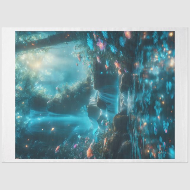 Seda Papel de té de cascada encantado (Anverso)