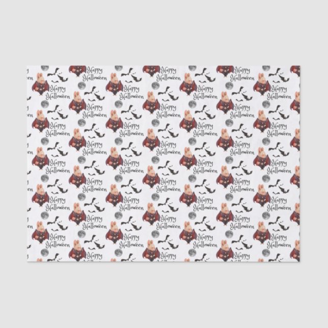 Seda Papel de té de conejo de Halloween (Anverso)