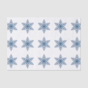 Seda Papel de té de copo de nieve azul