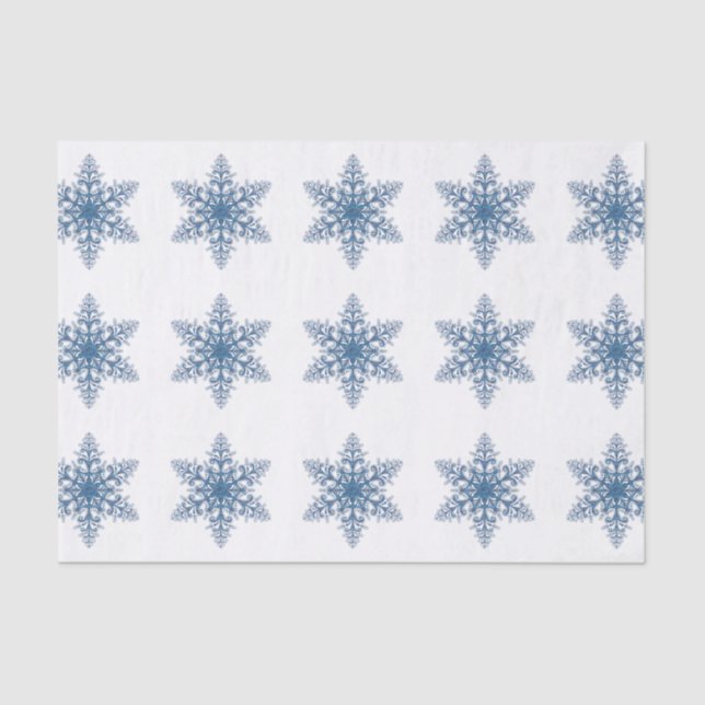 Seda Papel de té de copo de nieve azul (Anverso)