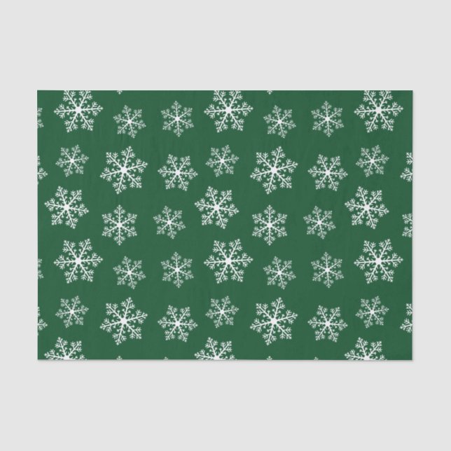 Seda Papel de té de copo de nieve verde (Anverso)