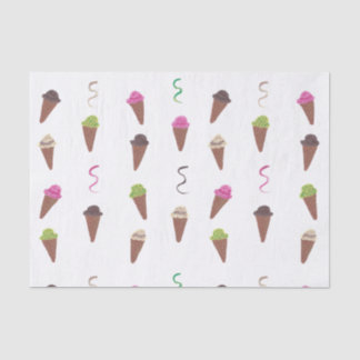 Seda Papel de té de cumpleaños y de crema de hielo