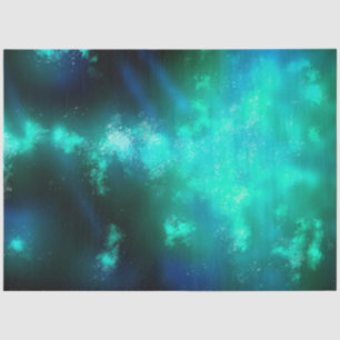 Seda Papel de té de esmeralda en el cielo nocturno