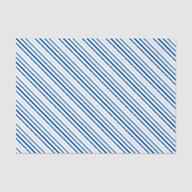 Seda Papel de té de invierno de banda Purpurina azul (Anverso)