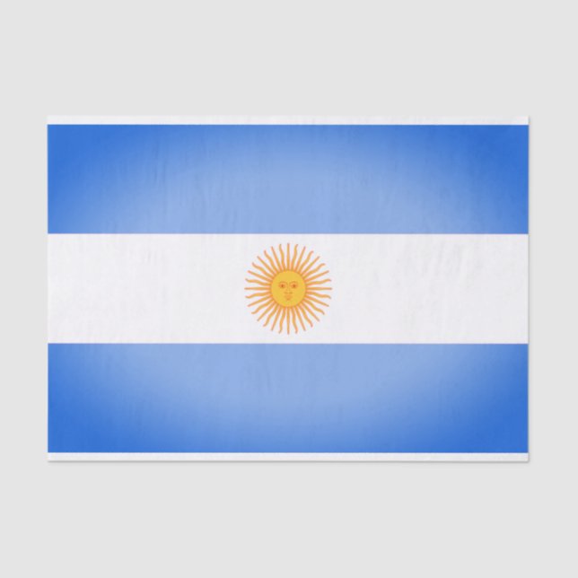 Seda Papel de té de la bandera de Argentina (Anverso)