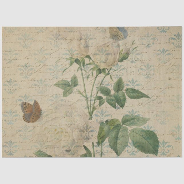 Seda Papel de té de la efema francesa (Anverso)