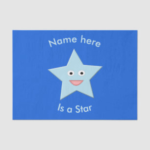 Seda Papel de té de la estrella de la celebración azul