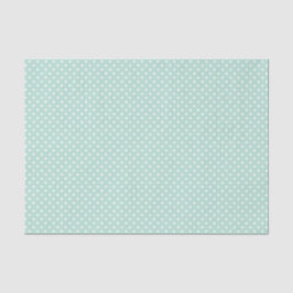 Seda Papel de té de polkadots verdes y blancos de la Ca