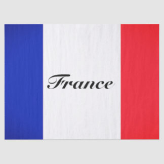 Seda Papel de té de regalo con bandera francesa