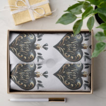 Papel de té de regalo con forma de ornamento de No