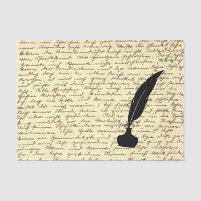 Seda Papel de té de regalo con letra antigua (Anverso)