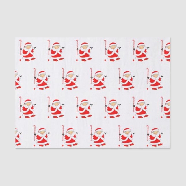 Seda Papel de té de regalo de vacaciones de hockey sobr (Anverso)