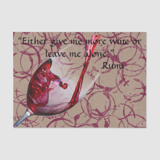 Seda Papel de té de regalo de vino (Anverso)