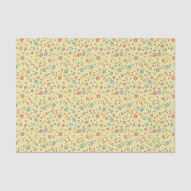 Seda Papel de té de regalo para florals nostálgicas (Anverso)