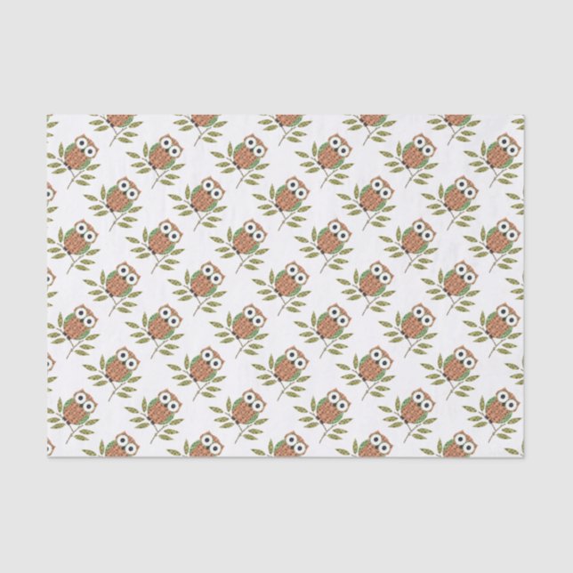 Seda Papel de té de regalo para las lechuzas (Anverso)