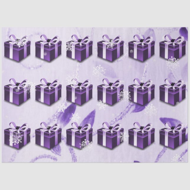 Seda Papel de té de regalo para Navidades morados (Anverso)