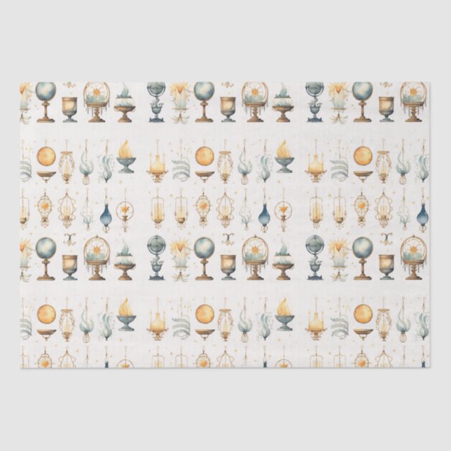 Seda Papel de té de Witchy Vintage Boho (Anverso)