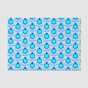 Seda Papel de té del chico de la tortuga azul brillante