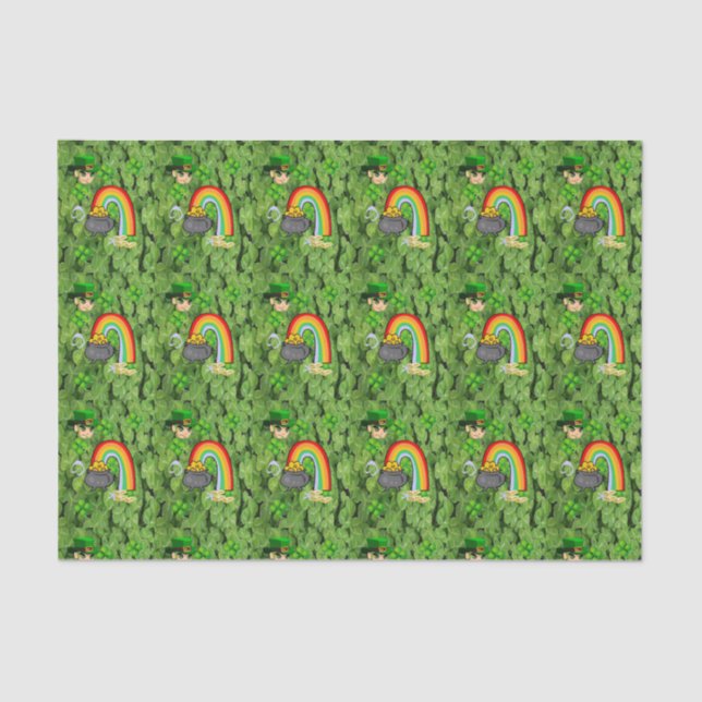 Seda Papel de té del Día de San Patricio (Anverso)