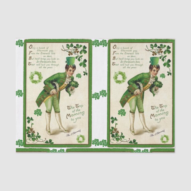 Seda Papel de té del Día de San Patricio (Anverso)