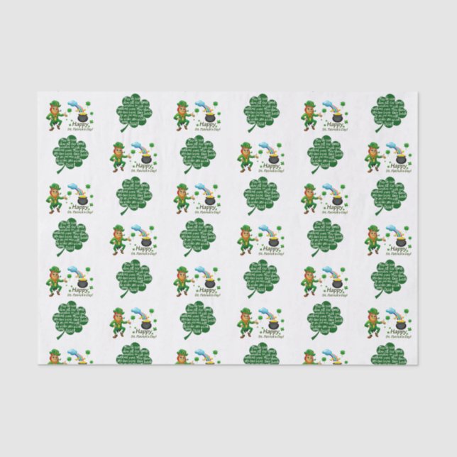 Seda Papel de té del Día de San Patricio (Anverso)