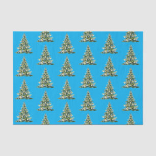 Seda Papel de té del jengibre azul de los navidades