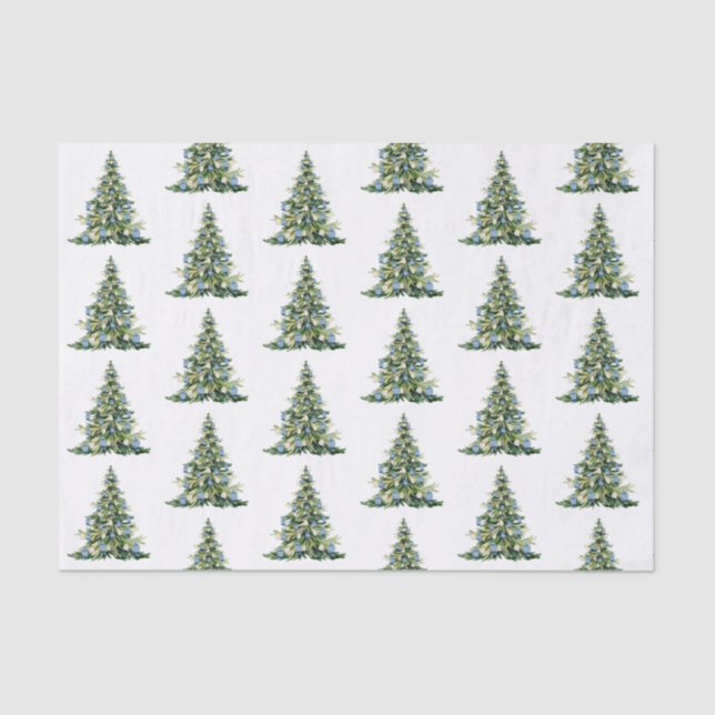 Seda Papel de té del jengibre azul de los navidades (Anverso)