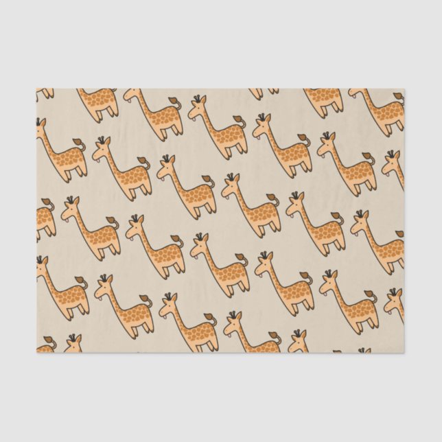 Seda Papel de té del Personalizado del bebé Giraffe (Anverso)