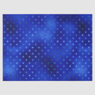 Seda Papel de té del Relieve metalizado azul real Polka