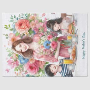 Seda Papel de té en el día de la madre y el niño