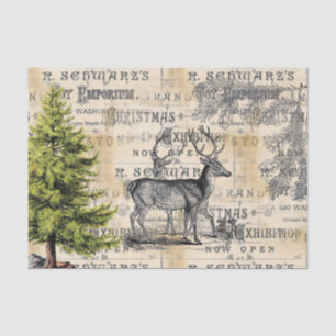 Seda Papel de té navideño de venado de Woodland