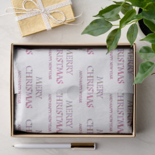 Seda Papel de té navideño en rosa y blanco