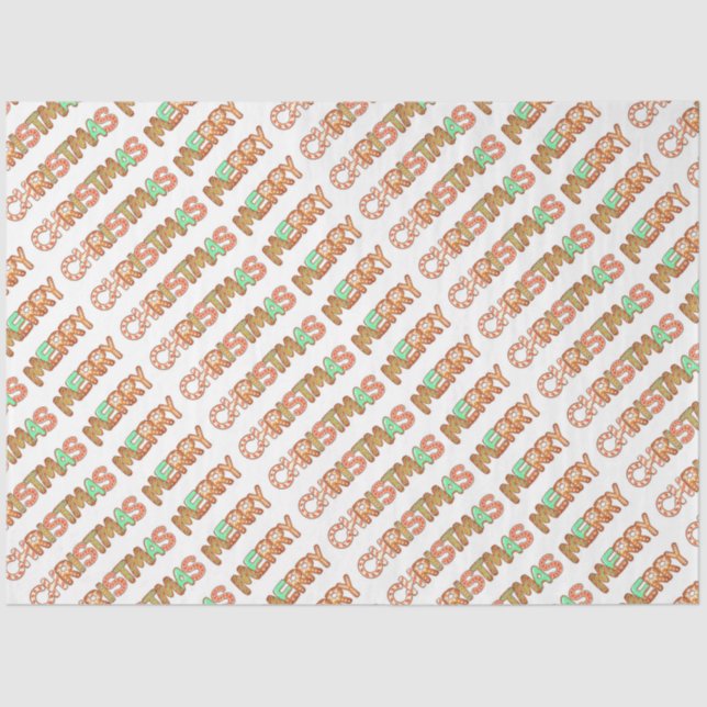Seda Papel de té navideño Gingbread Merry (Anverso)
