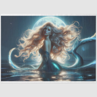 Seda Papel de té nocturno de la sirena a la luz de la l