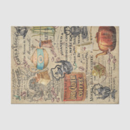 Seda Papel de té para café de época